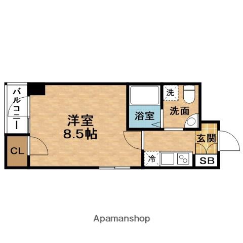 エイチエス梅田イースト(1K/14階)の間取り写真