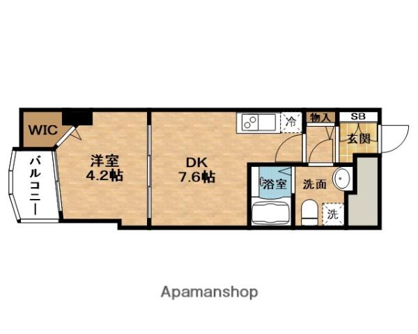 SERENITE梅田EST(1DK/8階)の間取り写真