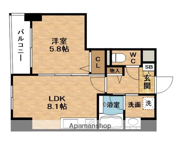 PROGRESSコート梅田北(1LDK/9階)の間取り写真