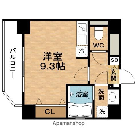 CREGLANZ北梅田(ワンルーム/5階)の間取り写真