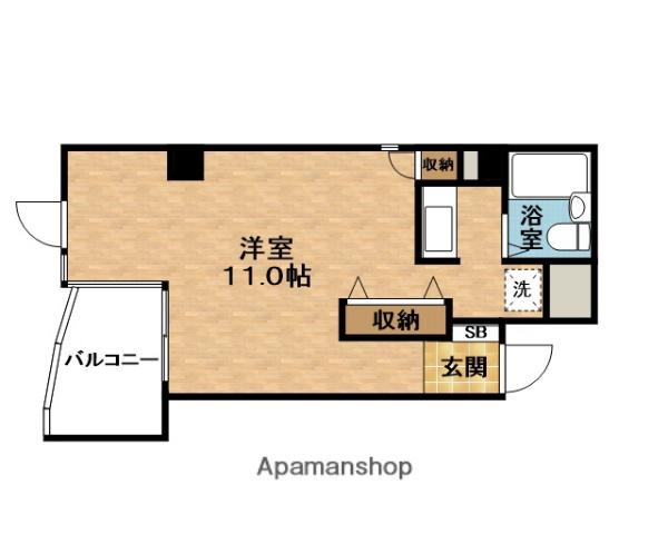 ウェーブイン中津(ワンルーム/2階)の間取り写真