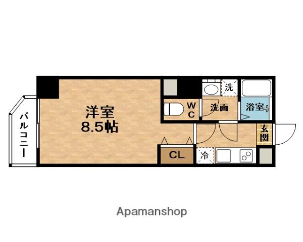 ES-GRANDE大阪同心(1K/4階)の間取り写真