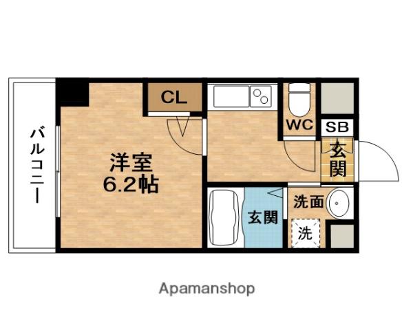 ESTEM COURT梅田北Ⅱゼニス(1K/7階)の間取り写真