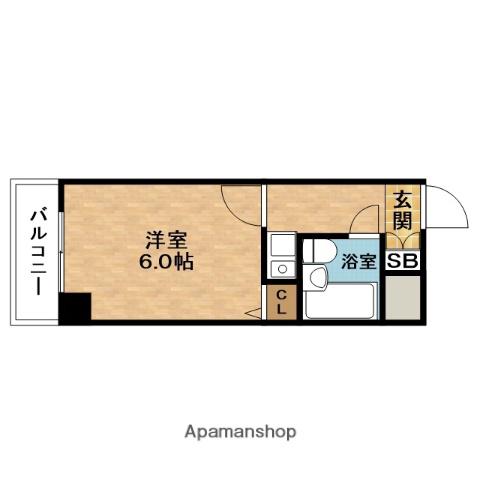 ACUERDO大淀(1K/6階)の間取り写真