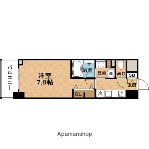 URBANEX中崎町(1K/2階)の間取り写真