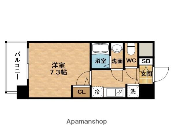 エス-RESIDENCE新大阪RIDENTE(1K/8階)の間取り写真