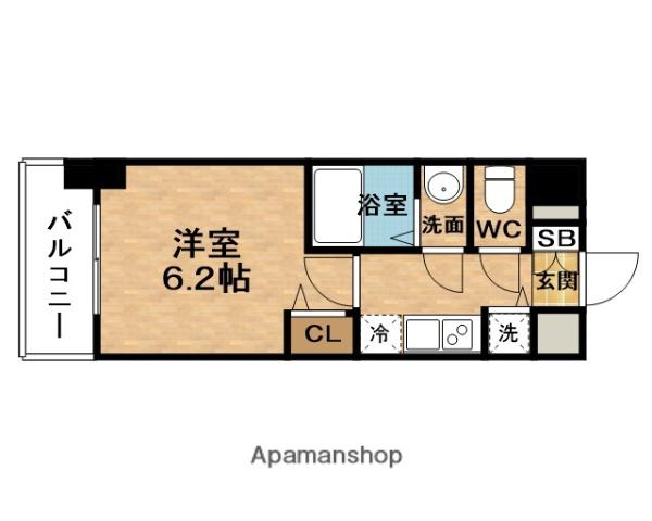 PRESSANCE扇町駅前(1K/12階)の間取り写真