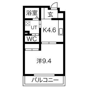 常陽第6ガーデンハイツ(1DK/3階)の間取り写真