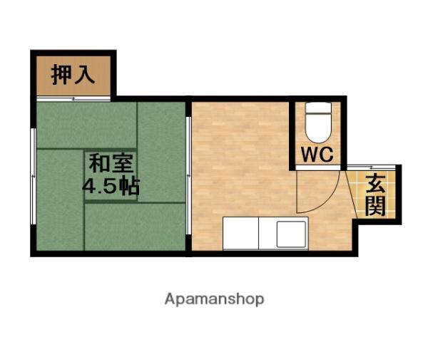 平和ビル(1K/2階)の間取り写真