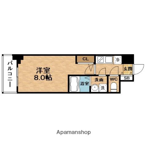 ALGRAD梅田ウエスト(1K/13階)の間取り写真