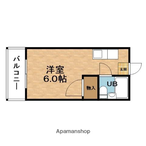 東洋LIONSMANSION野田(ワンルーム/2階)の間取り写真