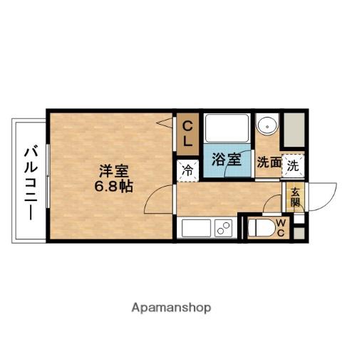 PRENDRE中之島(1K/8階)の間取り写真