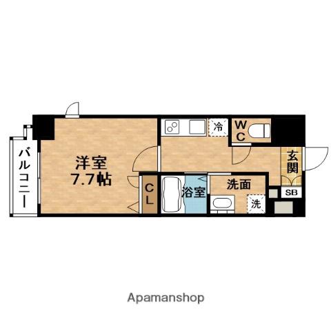ラDOUCEUR梅田イースト(1K/9階)の間取り写真