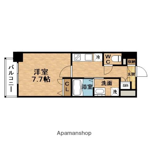 ラDOUCEUR梅田イースト(1K/2階)の間取り写真