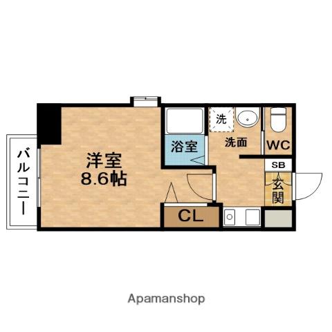 VIGORPOLIS300同心Ⅱ(1K/8階)の間取り写真