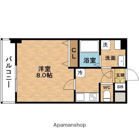 PRESSANCE梅田(1K/4階)の間取り写真