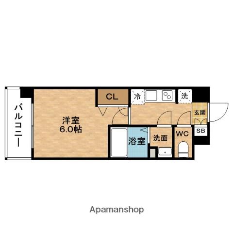 PRESSANCE大阪天満リバーシア(1K/10階)の間取り写真