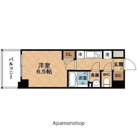 PRESSANCE梅田北ディア(1K/2階)の間取り写真