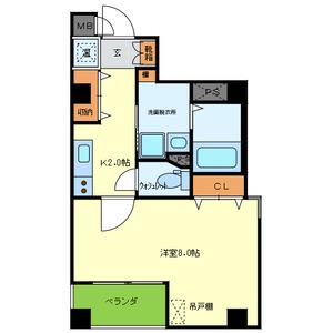 エミネンスワン(1K/6階)の間取り写真