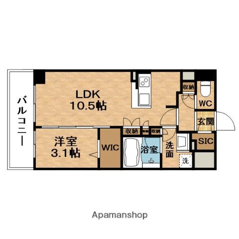URBANEX同心(1LDK/5階)の間取り写真