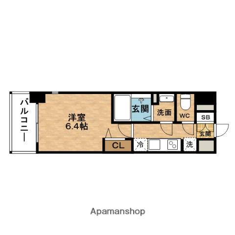 PRESSANCE淡路駅前(1K/8階)の間取り写真