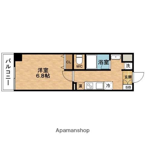 みおつくし西梅田Ⅳ(1K/3階)の間取り写真