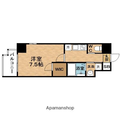 VIGORPOLIS405同心Ⅲ(1K/3階)の間取り写真