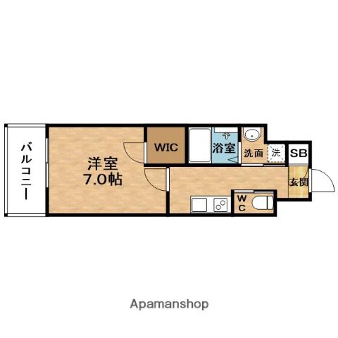 VIGORPOLIS405同心Ⅲ(1K/9階)の間取り写真