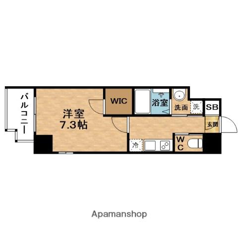 VIGORPOLIS405同心Ⅲ(1K/3階)の間取り写真