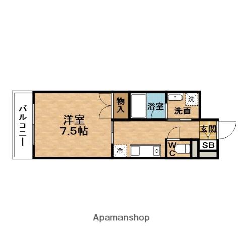 ROYALグレース(1K/4階)の間取り写真