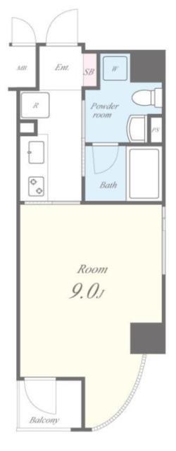 メゾニティ・クイーン阿波座(1K/3階)の間取り写真