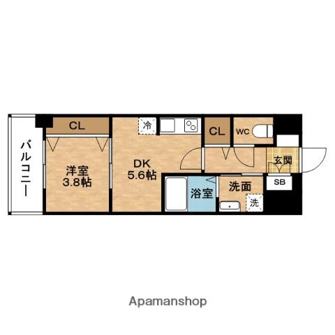 SPLENDIDE新大阪イースト(1DK/6階)の間取り写真