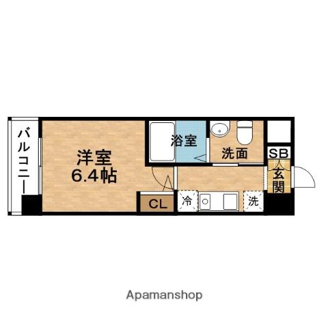 ESLEAD野田阪神駅前(1K/8階)の間取り写真