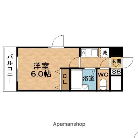 ラナップスクエア野田(1K/3階)の間取り写真