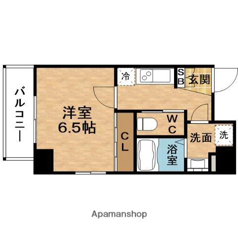 ADVANCE西梅田ジェイス(1K/3階)の間取り写真