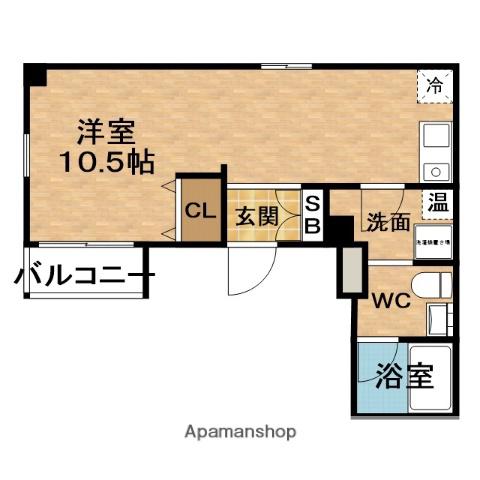 OPENドア福島(ワンルーム/6階)の間取り写真