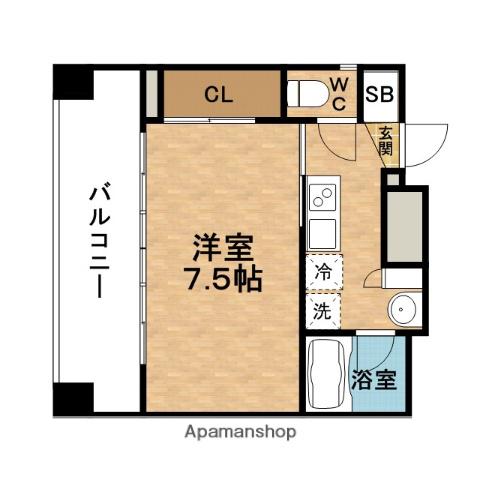 RESIUR-H梅田ウエスト(1K/10階)の間取り写真