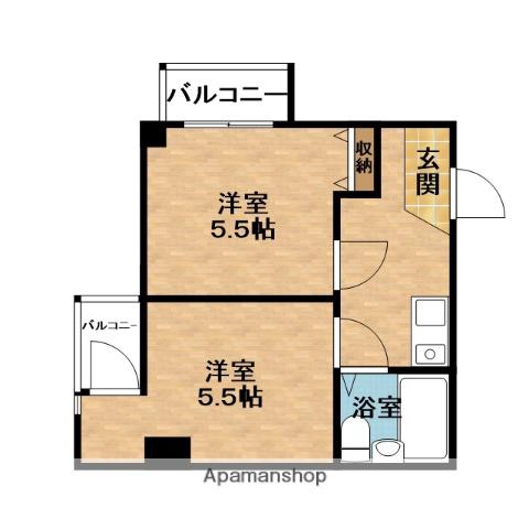 フーズフーAPさぎす(2K/3階)の間取り写真