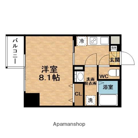 PRENDRE福島レジデンス(1K/10階)の間取り写真