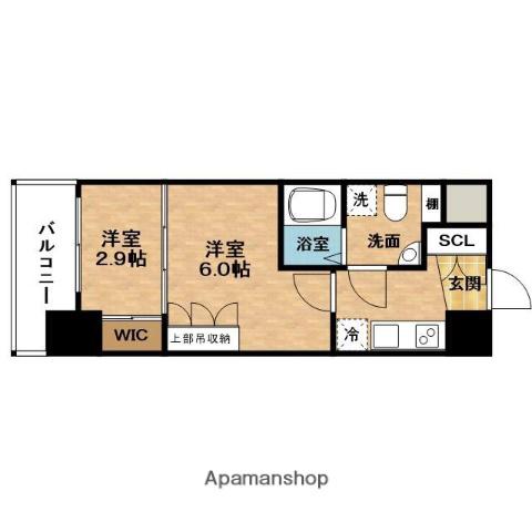 SERENⅠTE福島SCELTO(2K/11階)の間取り写真