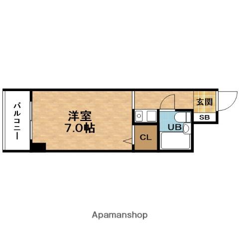 LIONS MANSION野田(1K/4階)の間取り写真