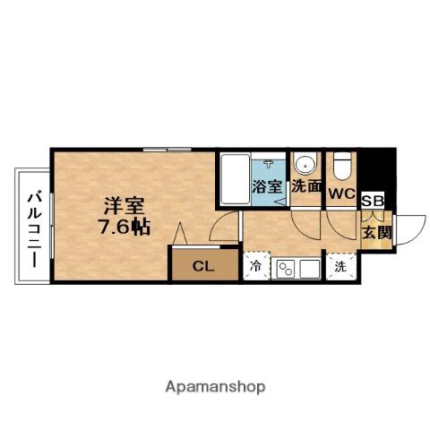 RESIUR-H福島FINO(1K/5階)の間取り写真