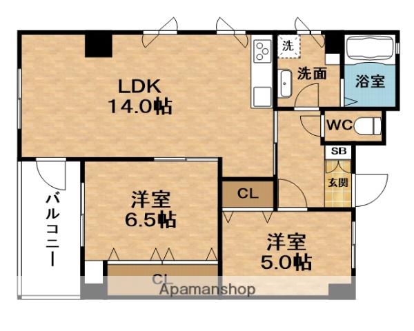 ROBERIA弐番館(2LDK/11階)の間取り写真