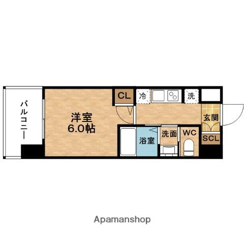 ESTEM COURT梅田・茶屋町Ⅲネクスタ(1K/11階)の間取り写真