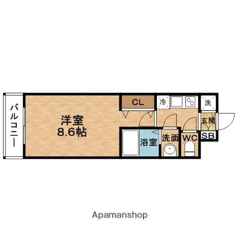 SWANS CITY堂島川(1K/10階)の間取り写真