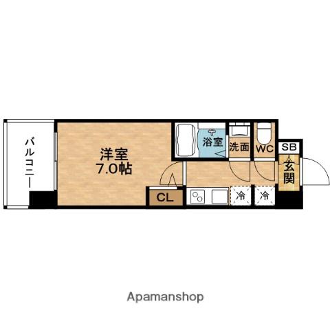 SERENⅠTE新大阪プリエ(1K/14階)の間取り写真
