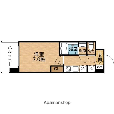 SERENⅠTE新大阪プリエ(1K/11階)の間取り写真