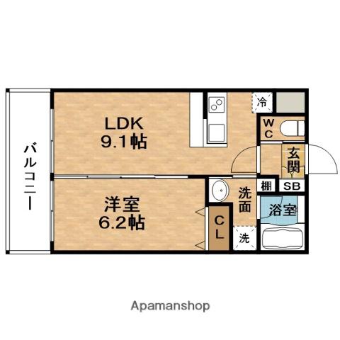 PREGIO海老江(1LDK/7階)の間取り写真