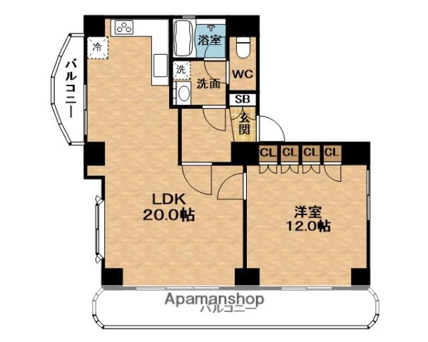 グレースマンション(1LDK/8階)の間取り写真