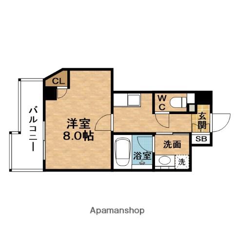 ALGRAD野田阪神(1K/10階)の間取り写真